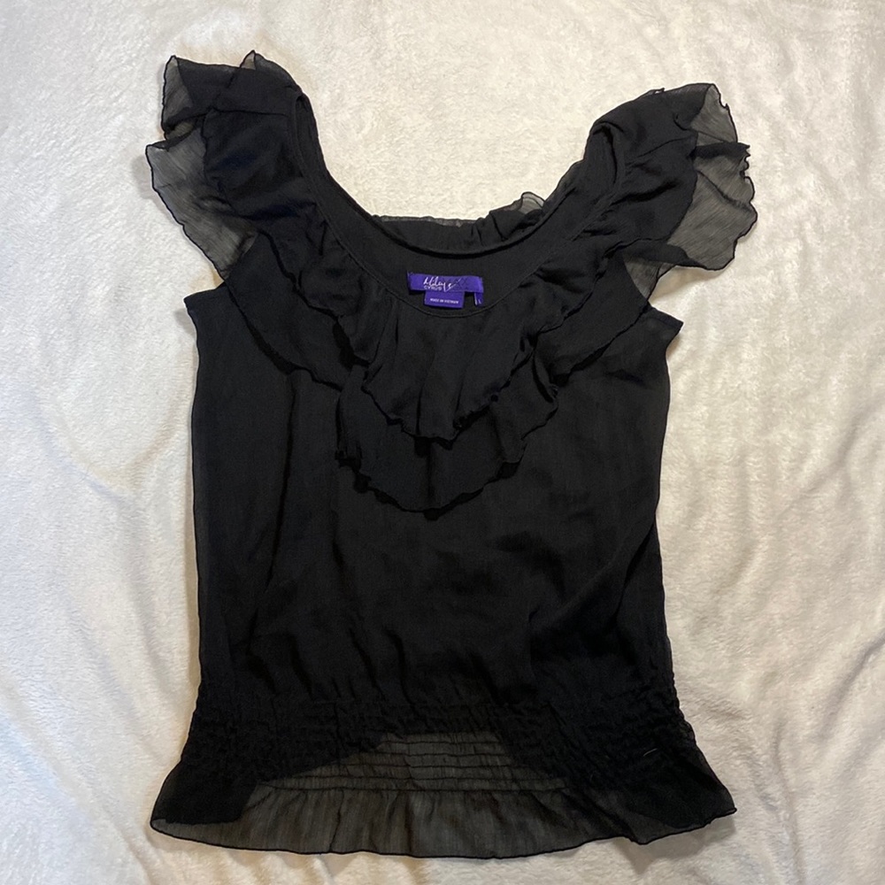 Miley Cyrus max sheer black top
